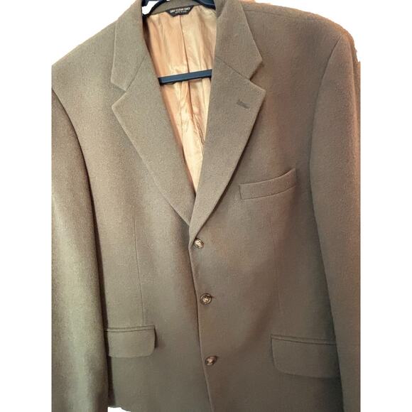 VTG Bill Blass Marshall Fields Men’s Blazer 100% Camel Hair Olive Green 44R USA - Picture 4 of 8